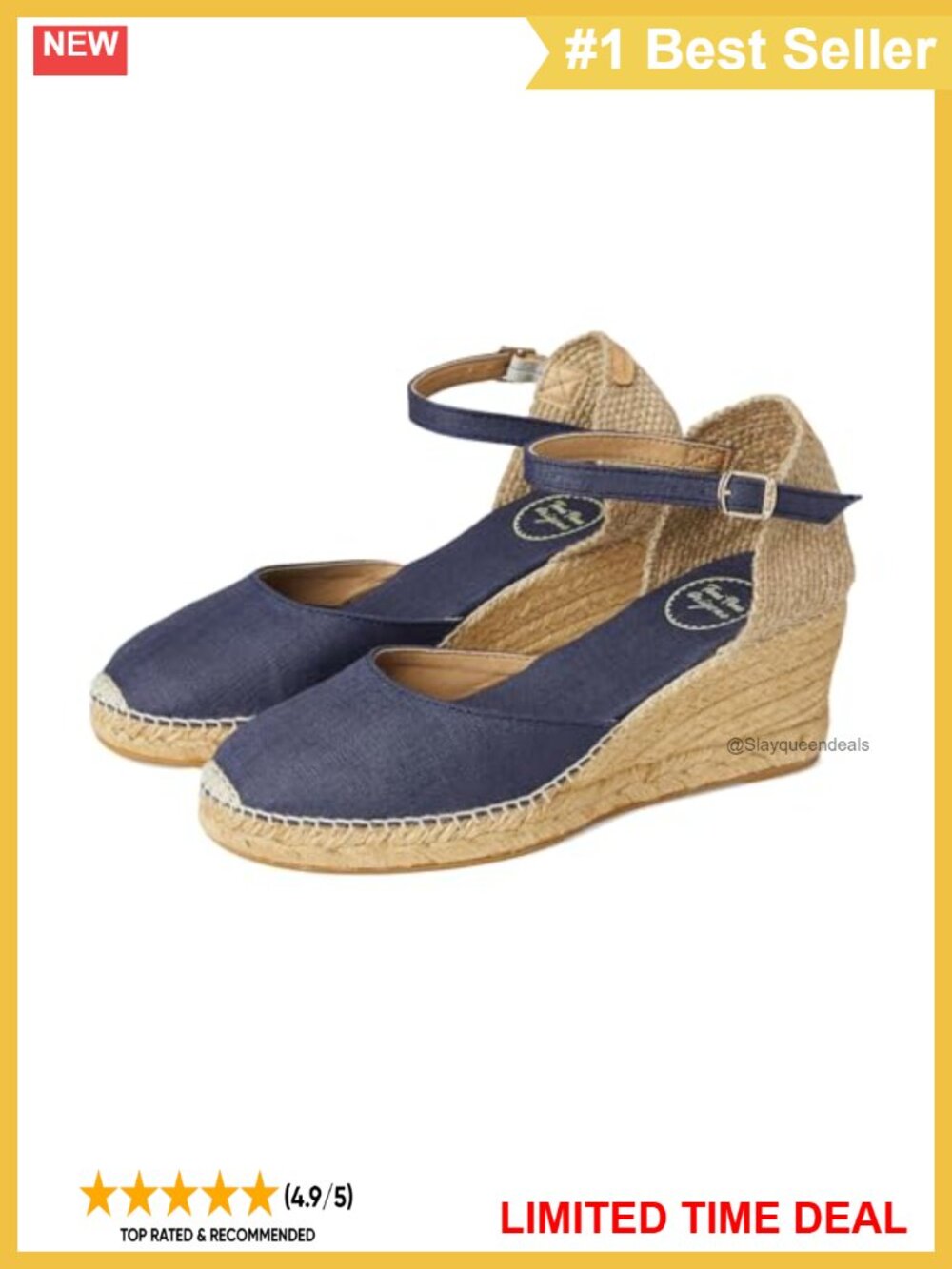 Toni Pons Caldes Espadrille Wedge Sandals Buckle Ankle Strap Cushioned
